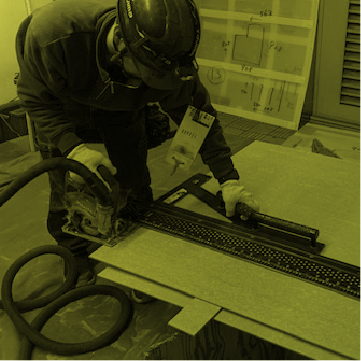 岩田工務店の作業風景